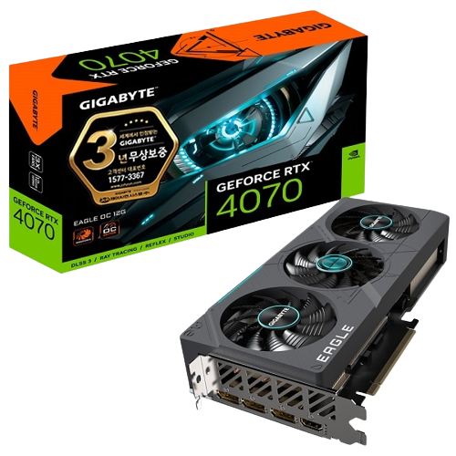 그래픽카드 Ti 뜻-GeForce RTX 4070 EAGLE OC D6X 12GB 제이씨현 with DLSS 3