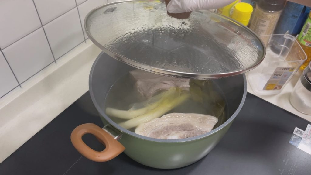 삼겹살 수육 레시피-뜸들이기